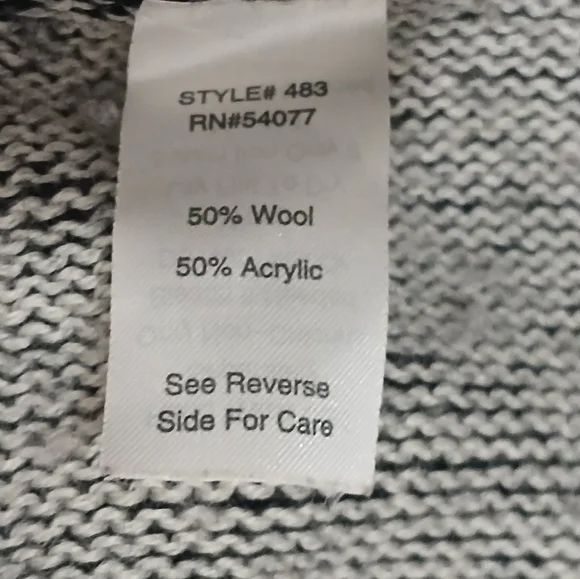 CAbi Black and Gray Open Front Cardigan - Picture 9 of 10